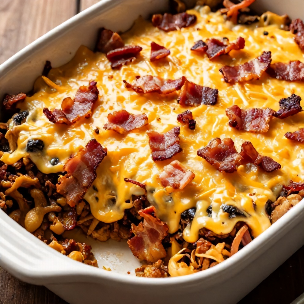 Easy Slow Cooker Cowboy Casserole