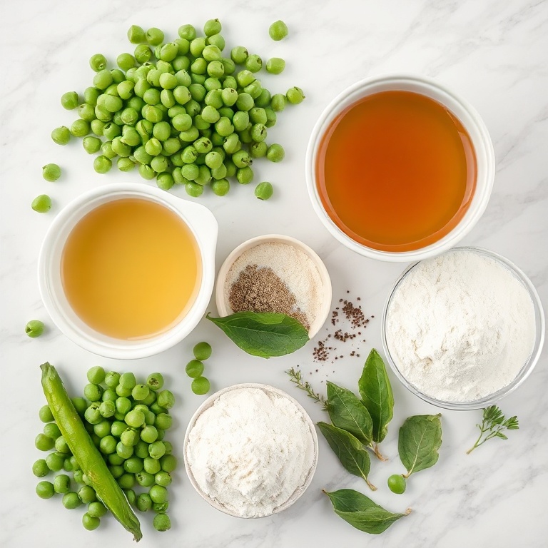 Raw ingredients for Southern Peas and Dumplings