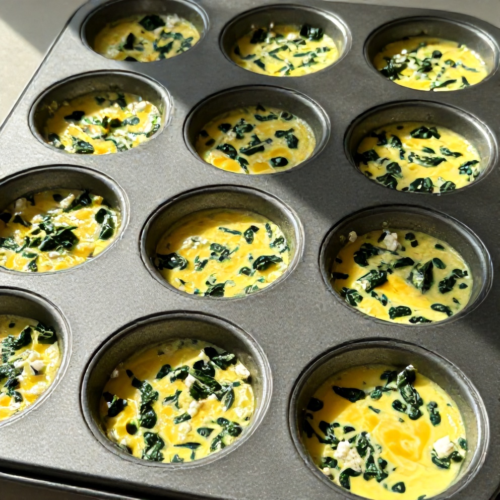 spinach feta egg muffins