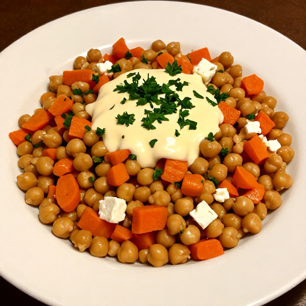 Carrot Chickpea Salad with Lemon Dressing