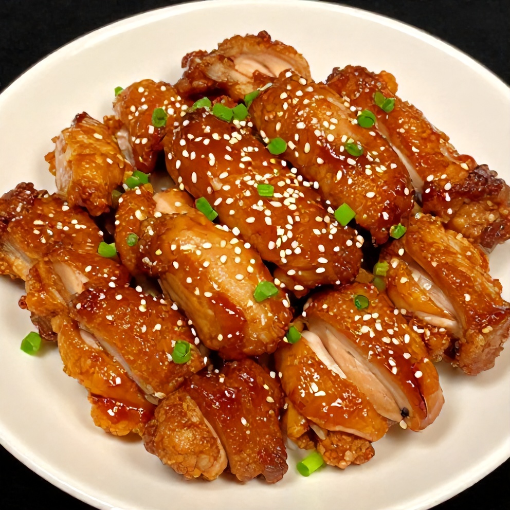 Plated Easy Sticky Char Siu Chicken