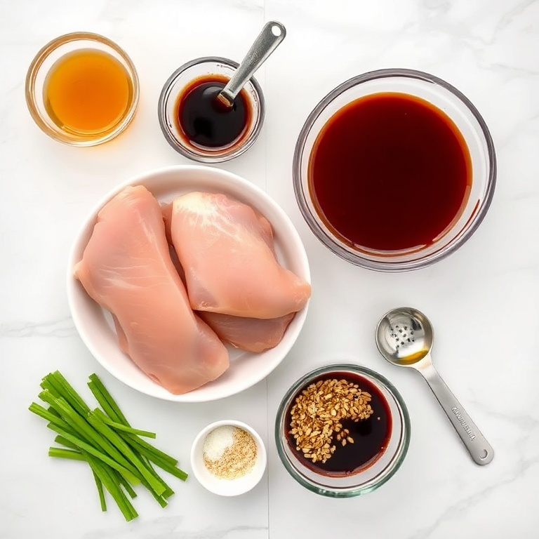 Raw ingredients for Easy Sticky Char Siu Chicken