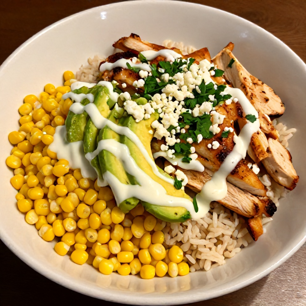 Easy Street Corn Chicken Bowl with Rice