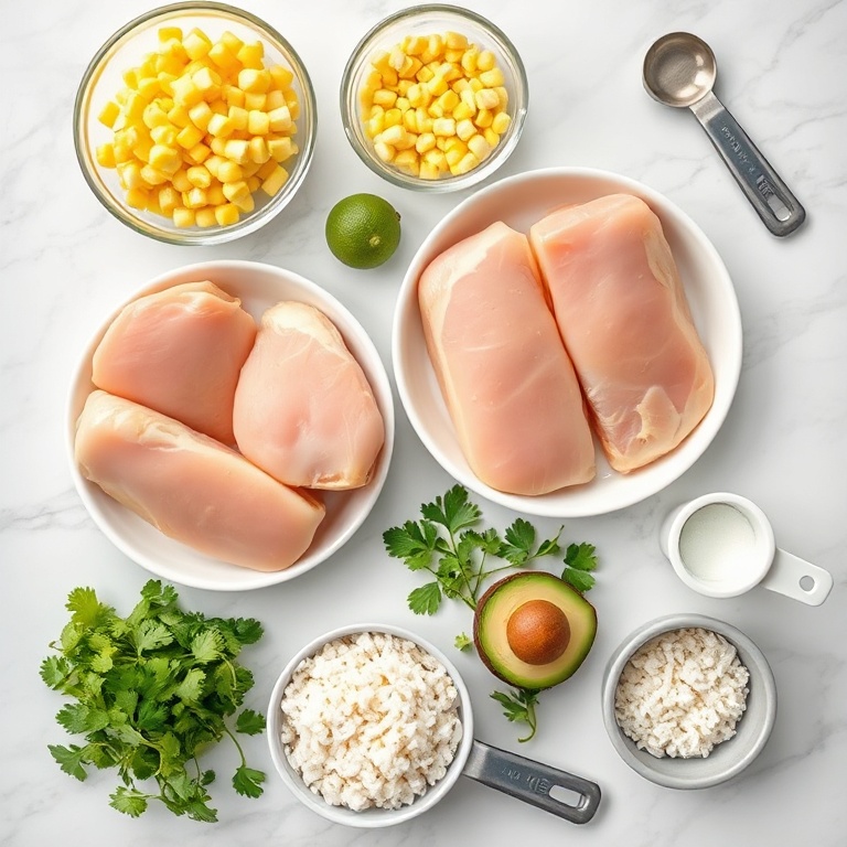 Ingredients for Easy Street Corn Chicken Bowl