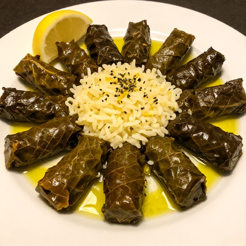 Easy Stuffed Grape Leaves Ready to Serve