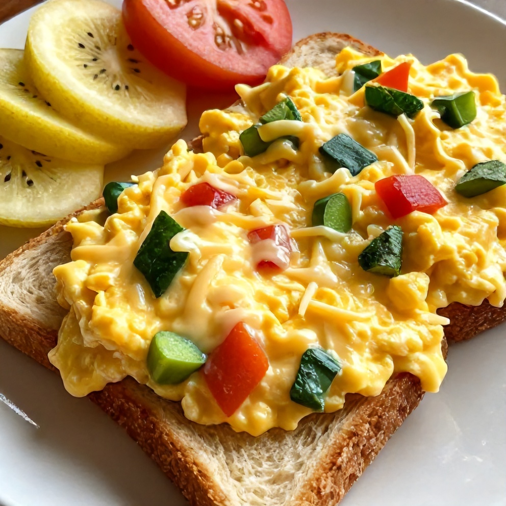 easy veggie scrambled eggs