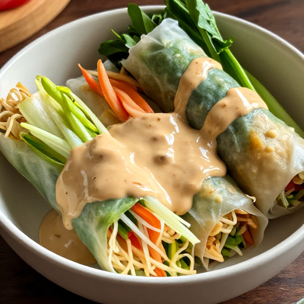 fresh spring roll bowl