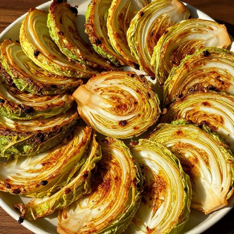 garlic roasted cabbage steaks