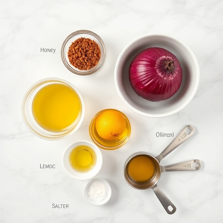 Raw ingredients for Honey Halloumi Couscous Salad