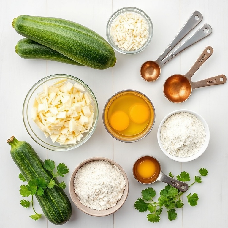 Ingredients for Keto Zucchini Parmesan Fritters