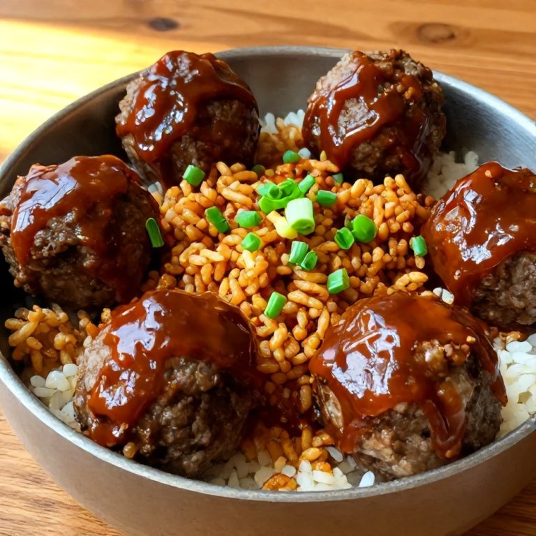 Korean BBQ Meatball Rice Bowls