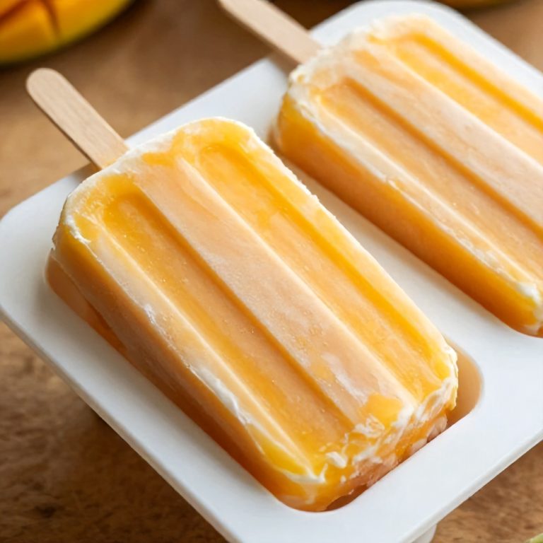 Mango Greek Yogurt Popsicles