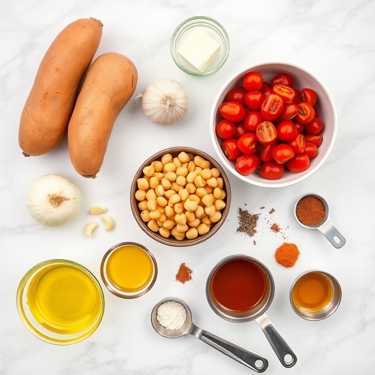 Moroccan Sweet Potato and Chickpea Soup Ingredients