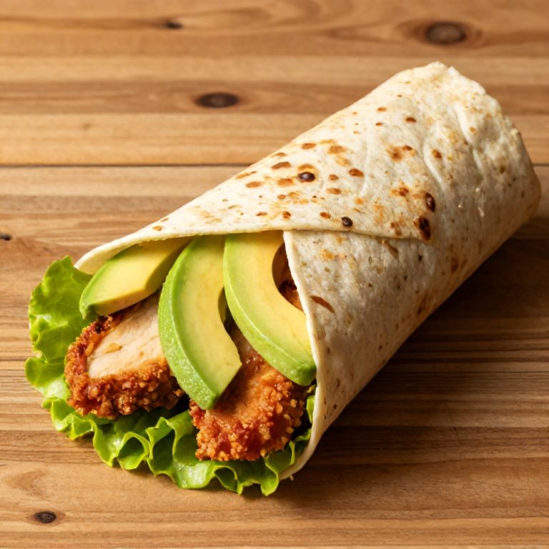 quick chicken avocado wrap