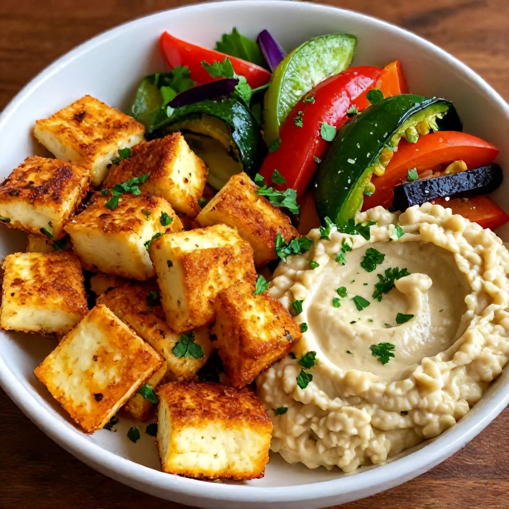 Crispy Halloumi Bowl