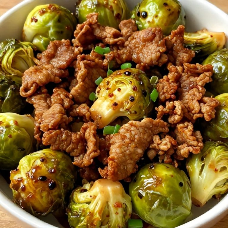 Quick Spicy Pork Brussels Sprouts Bowls