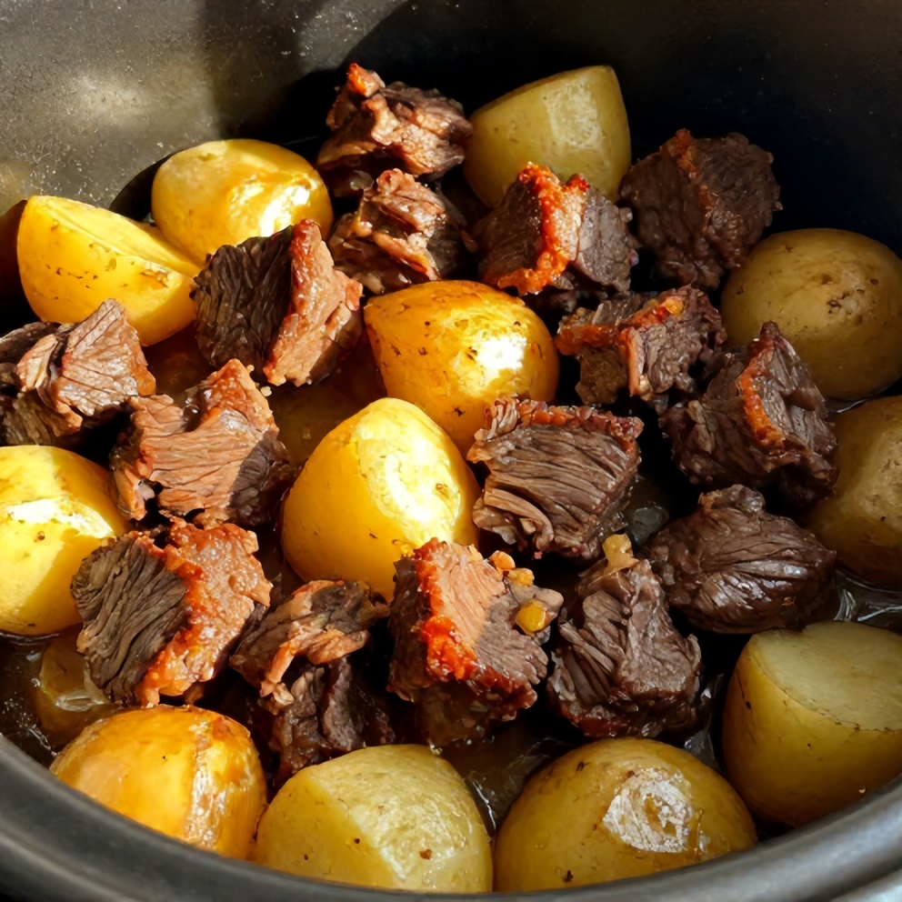 slow cooker garlic butter beef bites