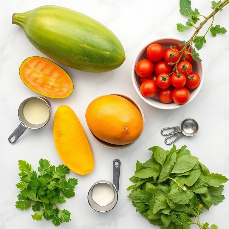 Thai Mango Green Papaya Salad Ingredients