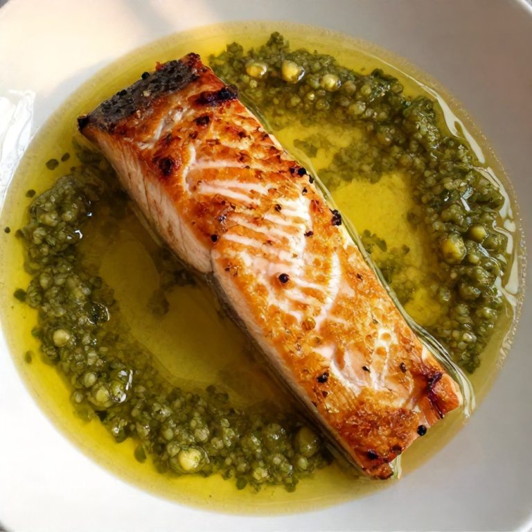 Baked Salmon with Lemon Caper Butter