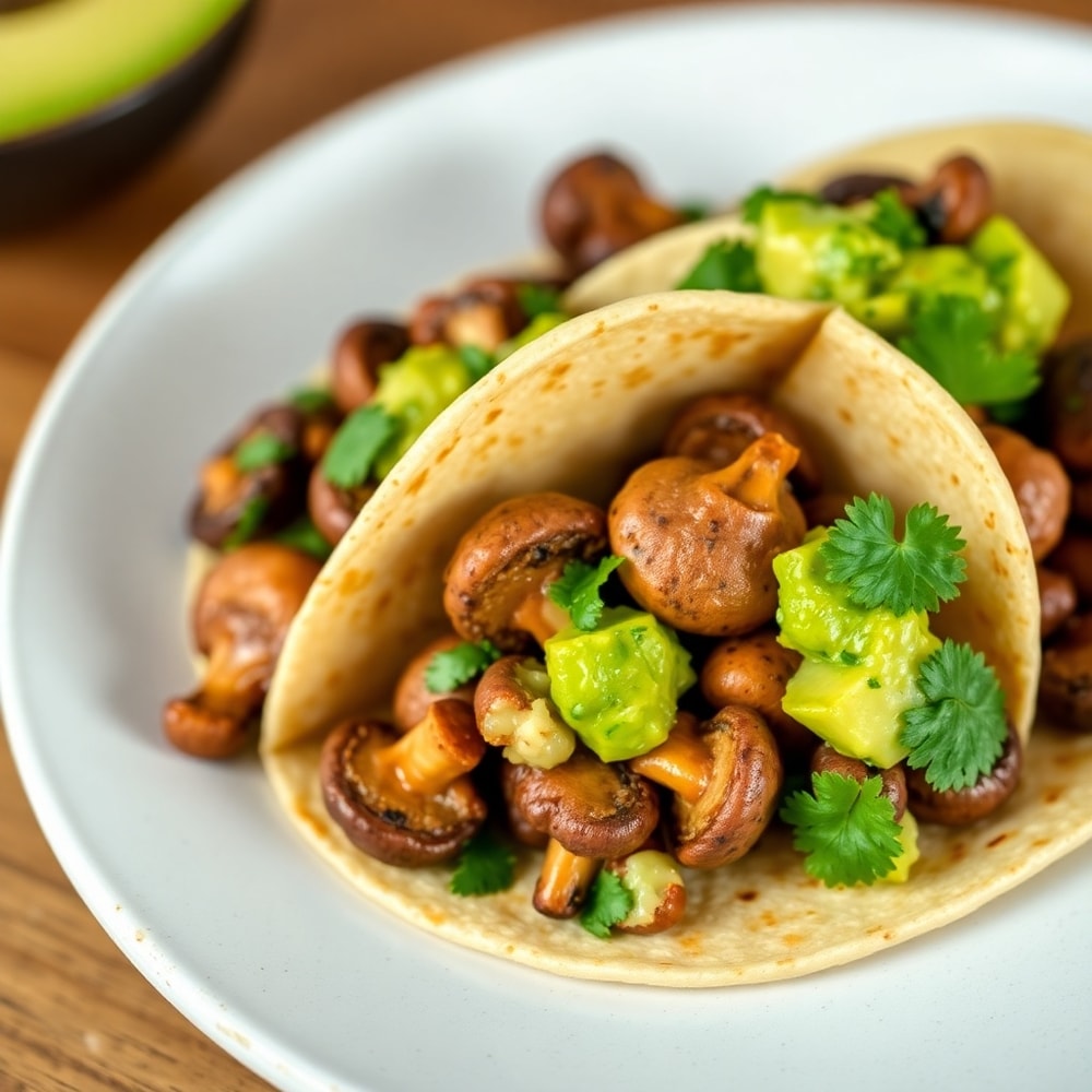 Mushroom Tacos with Avocado Salsa