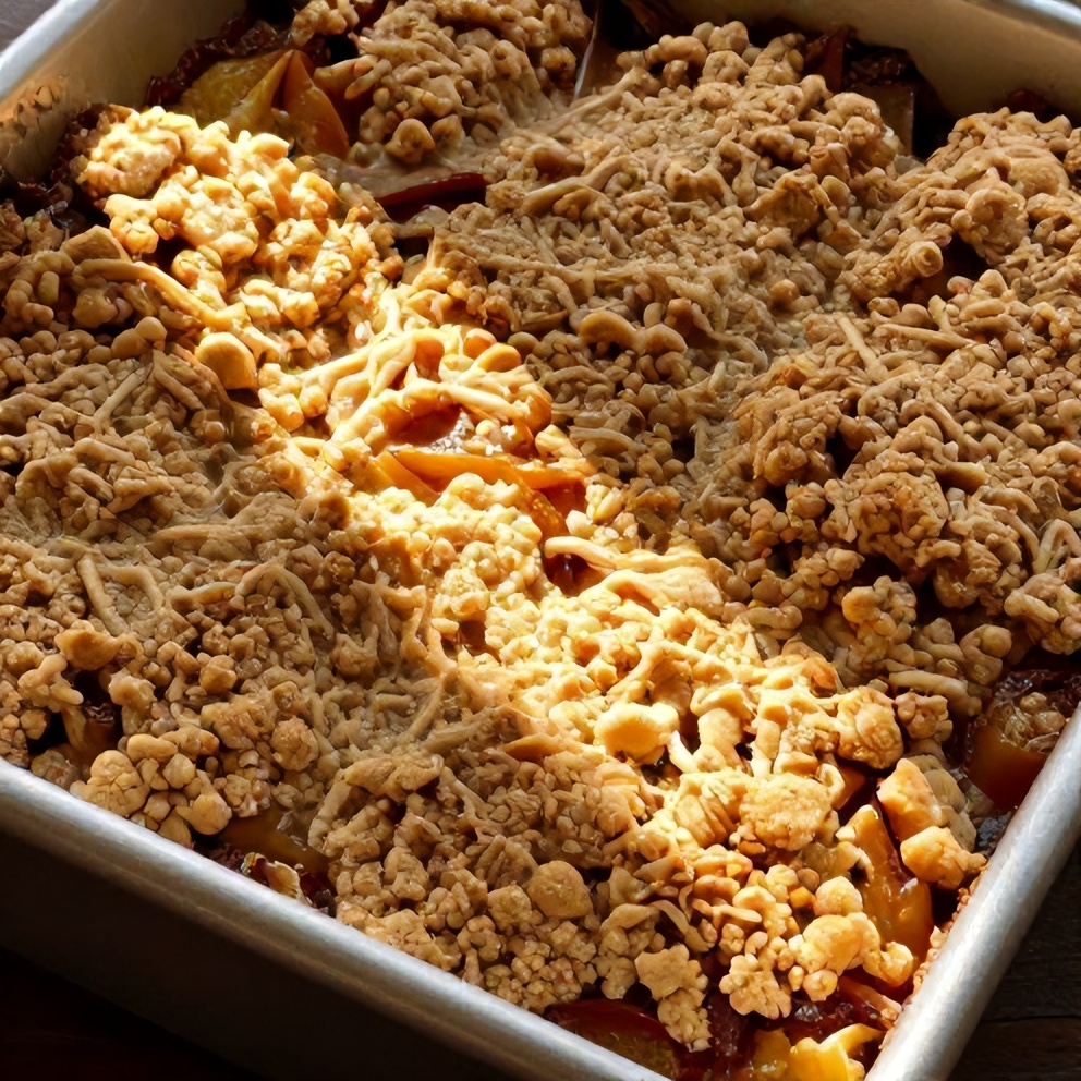 Brown Butter Nectarine Crumble Bars