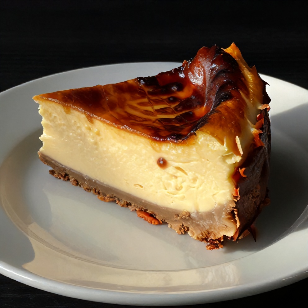Sliced Burnt Basque Cheesecake