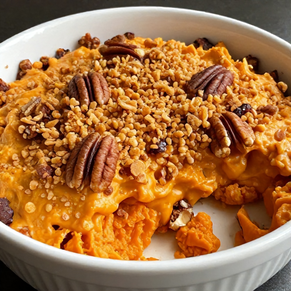 Plated Classic Sweet Potato Casserole