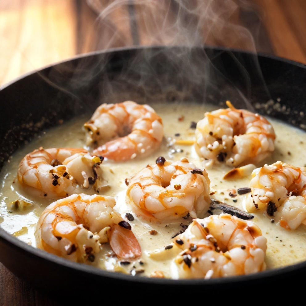 Creamy Coconut Garlic Shrimp
