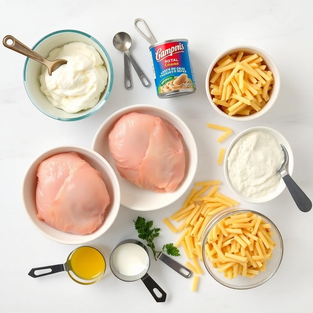Creamy Crack Chicken Pasta Ingredients
