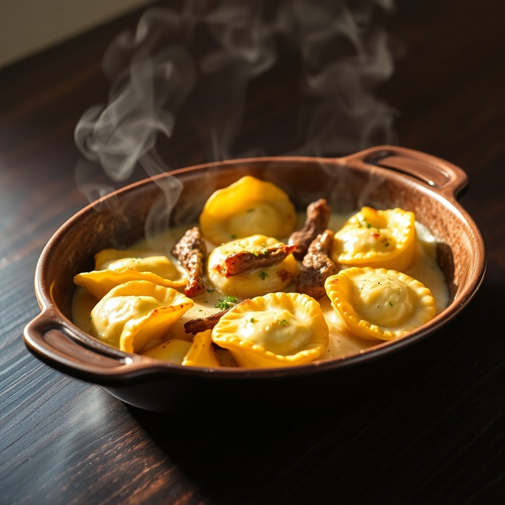 Cracked Garlic Steak Tortellini