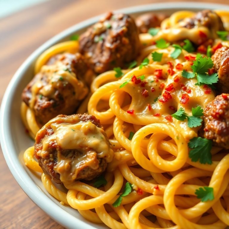 steak bites with alfredo pasta