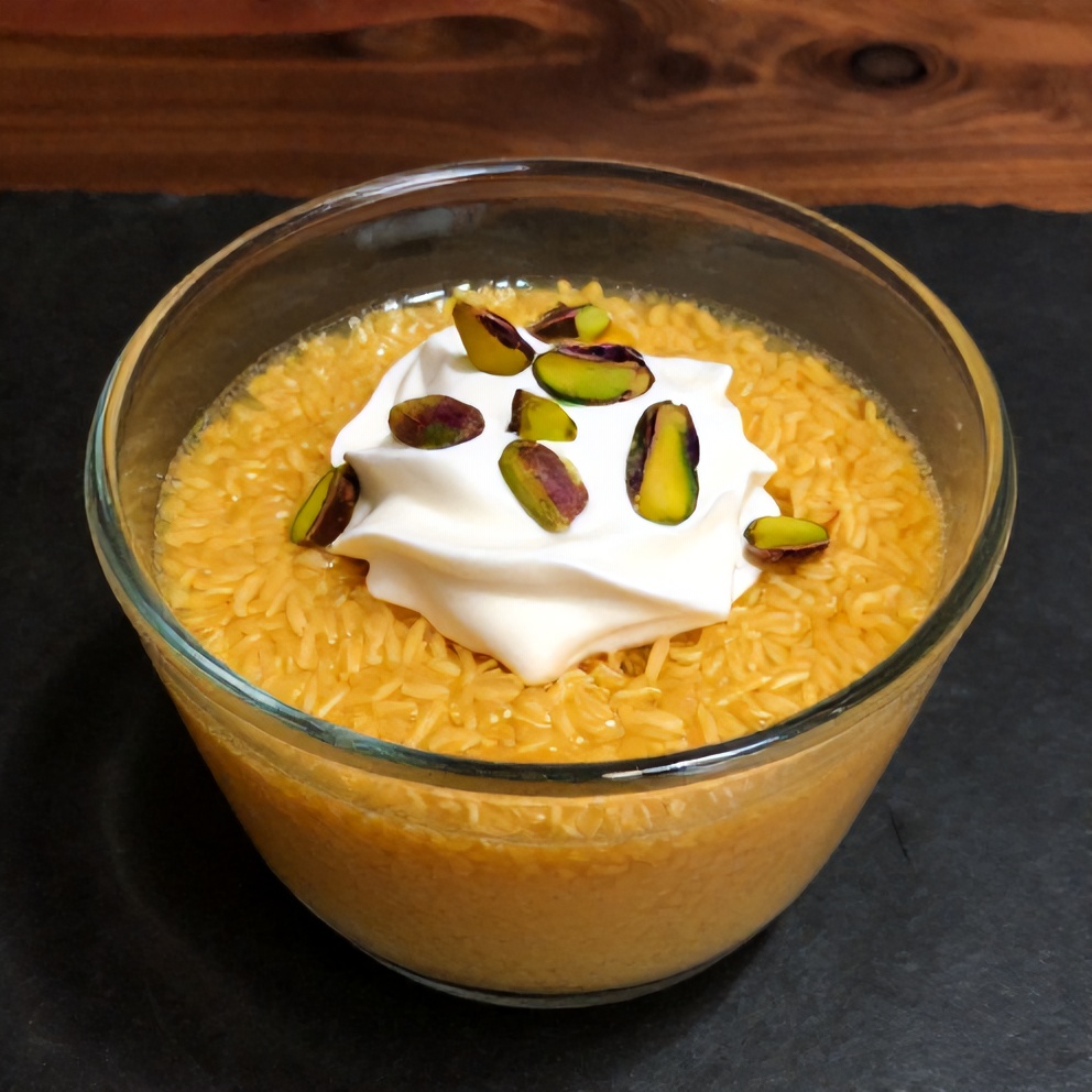 Orange Blossom Semolina Pudding with Pistachios