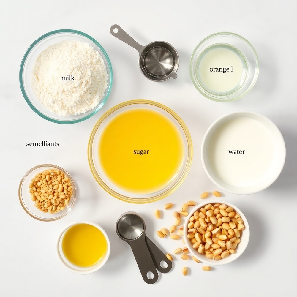 Ingredients for Orange Blossom Semolina Pudding