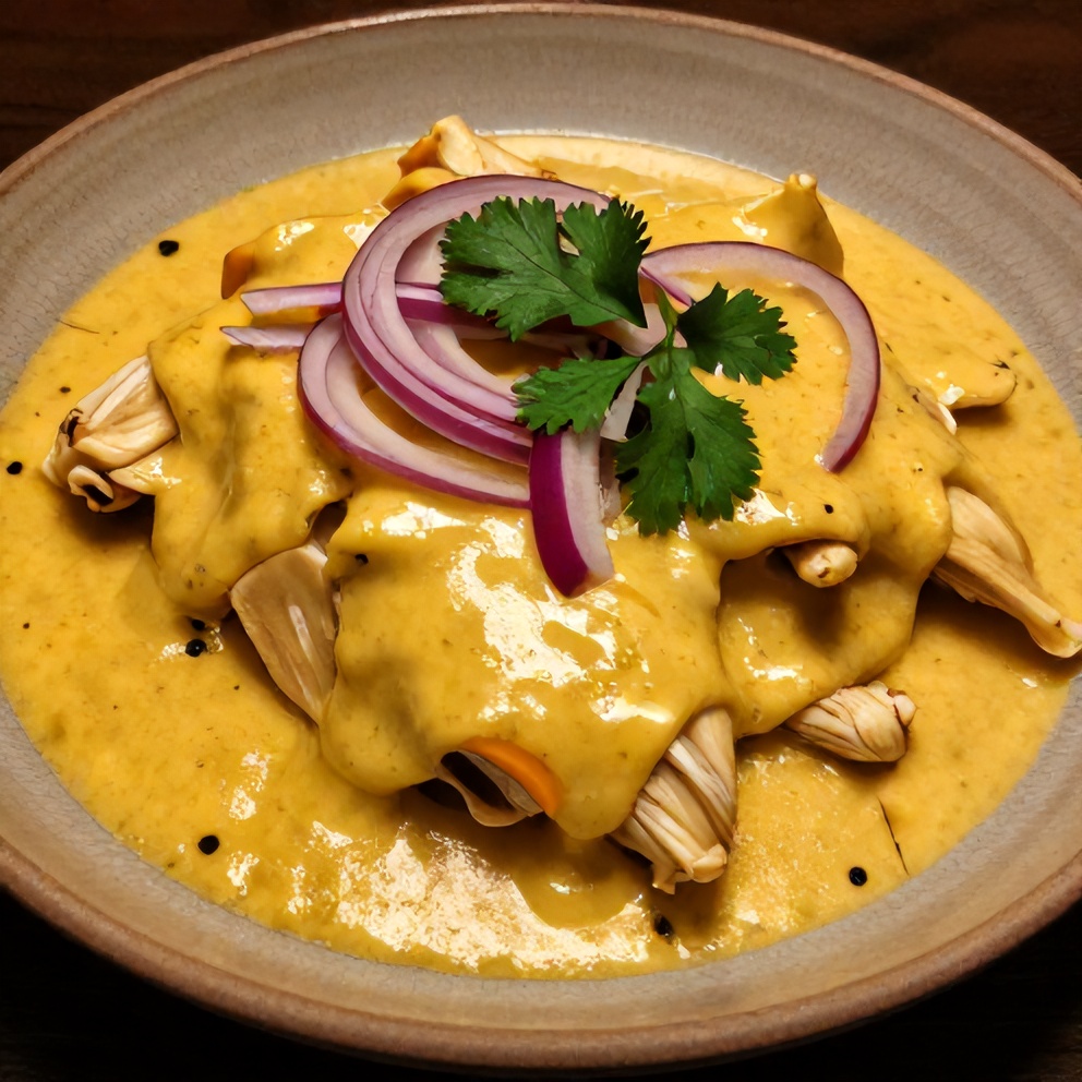 Plated Creamy Peruvian Chicken Amarillo