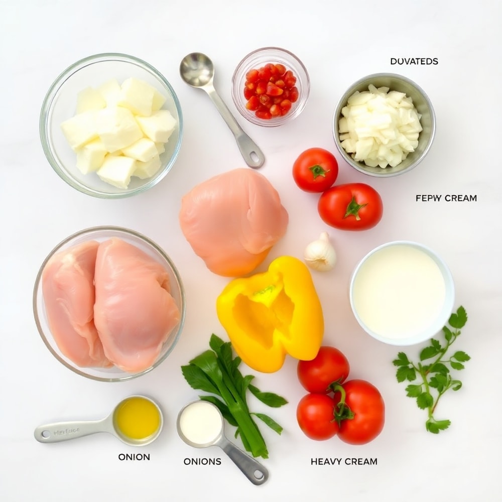 Raw Ingredients for Creamy Peruvian Churu Chicken Amarillo
