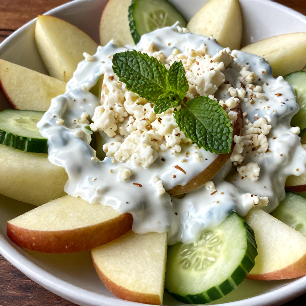 crispy apple cucumber salad