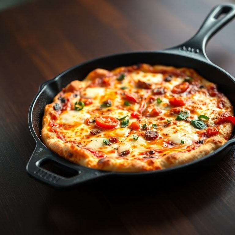 crispy cast iron skillet pizza