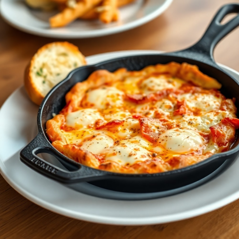 Finished Crispy Cast Iron Skillet Pizza