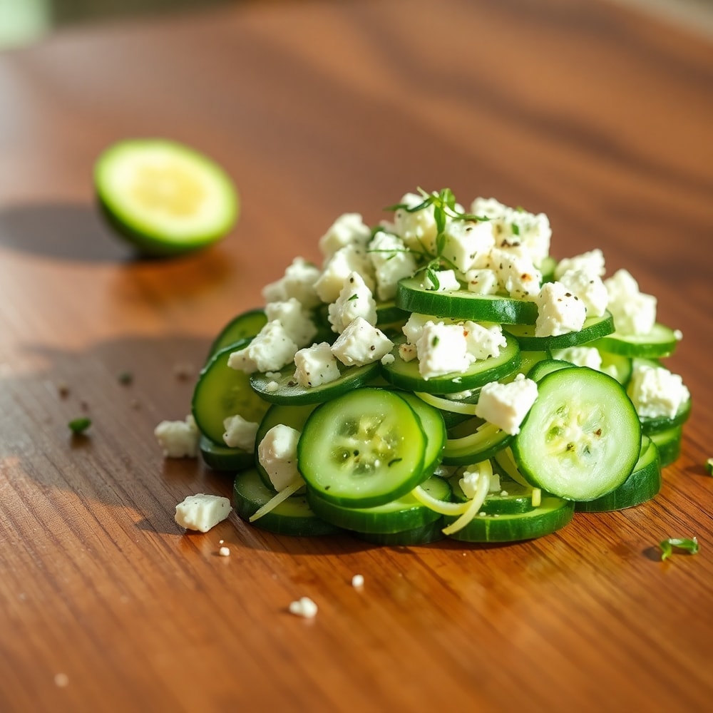 crispy cucumber feta salad