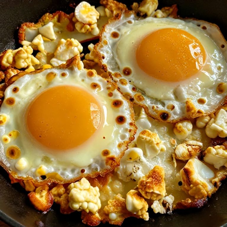 crispy feta fried eggs