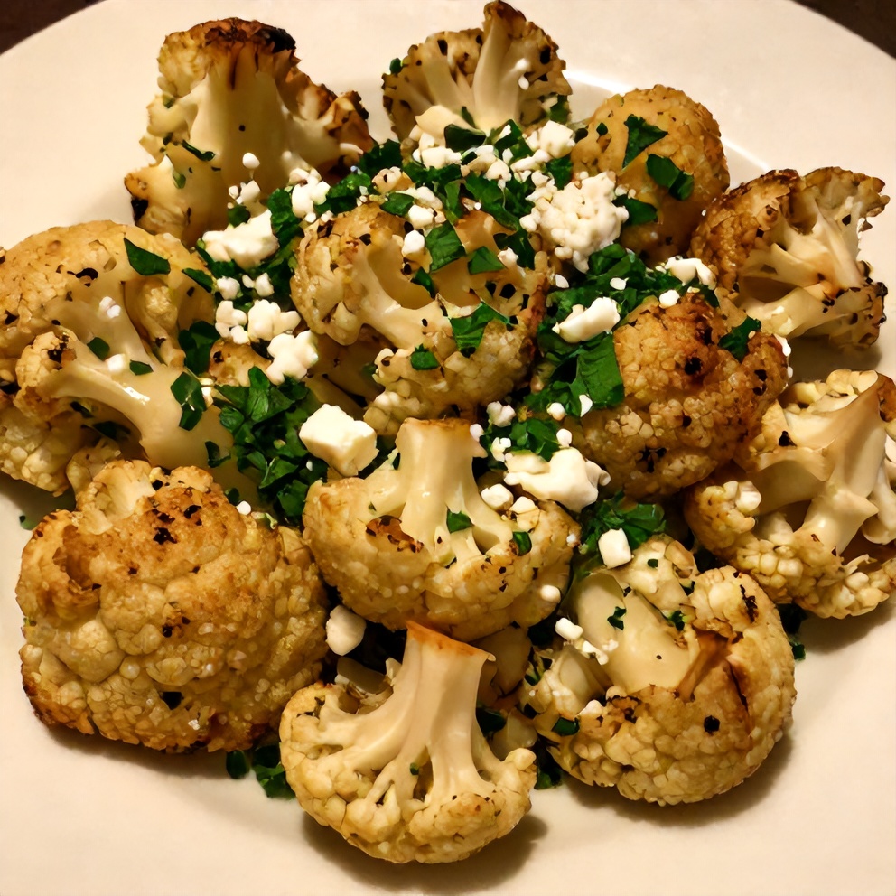 Plated Marinated Cauliflower Salad