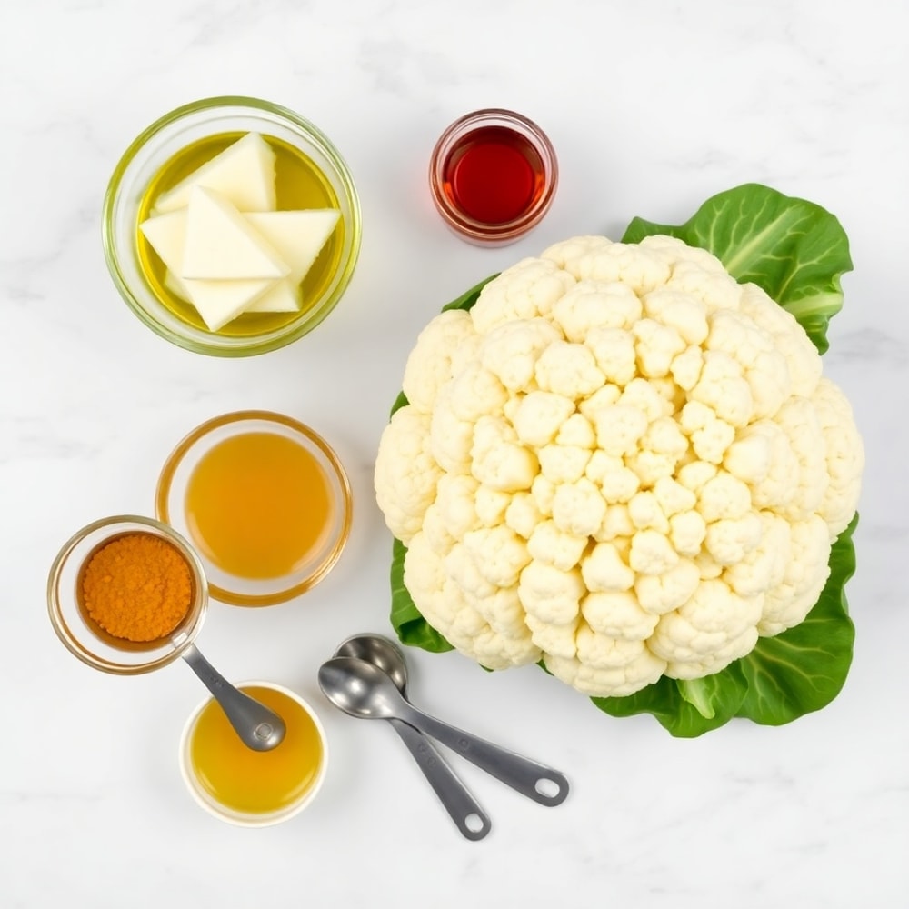 Raw Ingredients for Marinated Cauliflower Salad