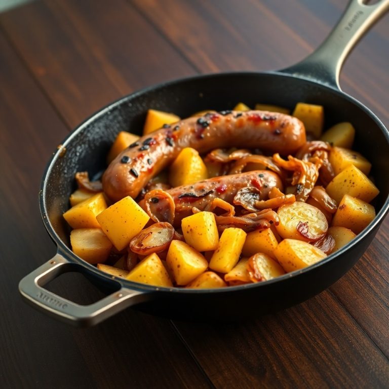 Polish sausage and potato skillet