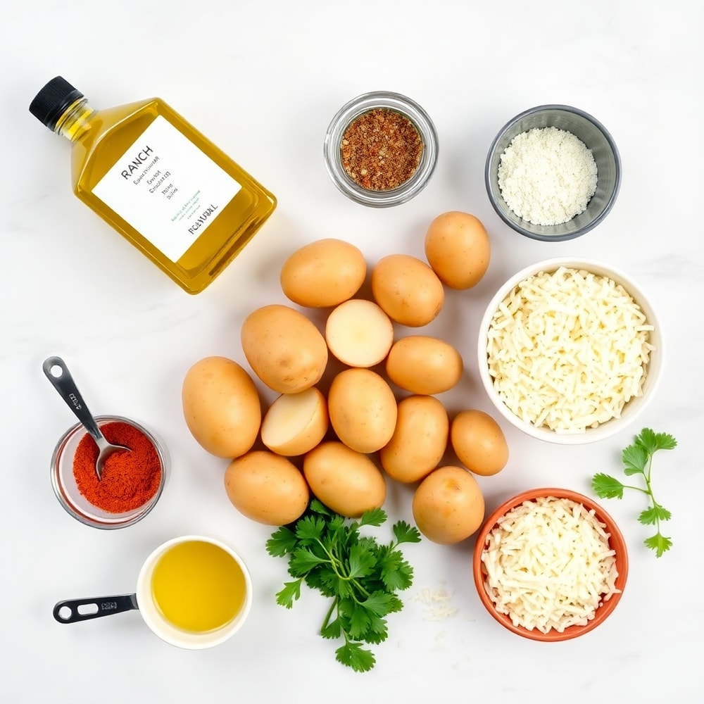 Raw ingredients for Crispy Ranch Potatoes