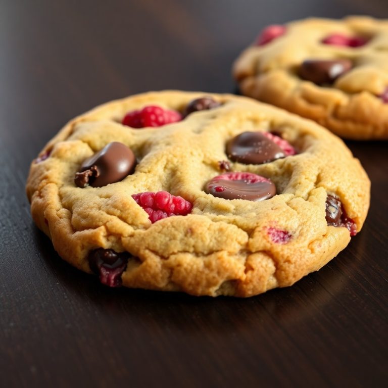 raspberry chocolate chip cookies