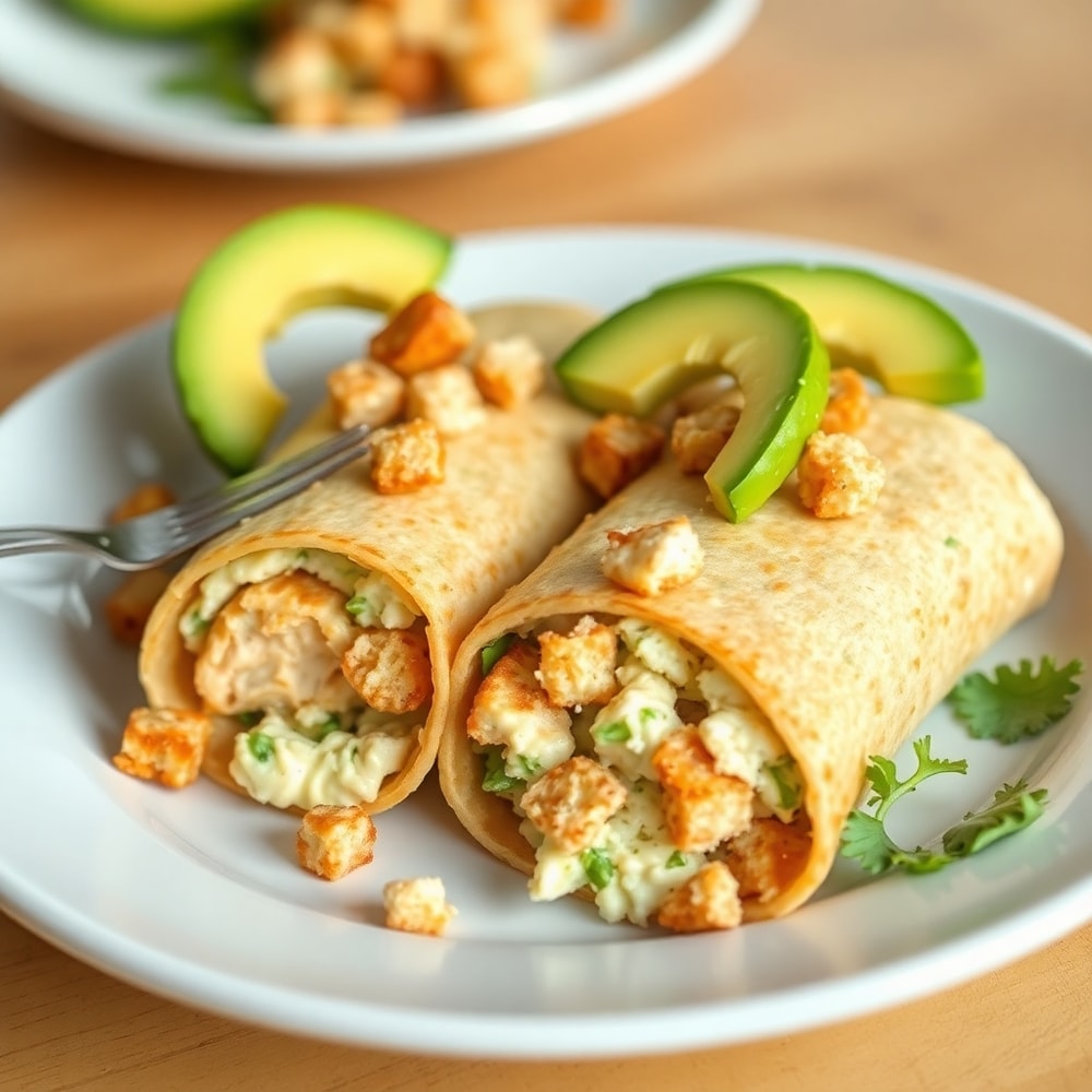 Plated Chicken Caesar Wrap