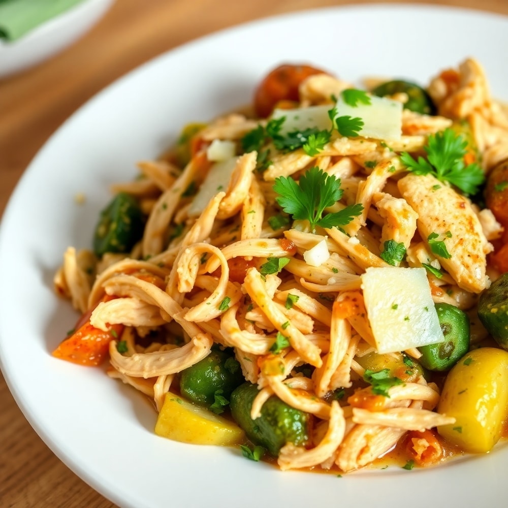 Crockpot Garlic Herb Chicken & Veggies Final Dish