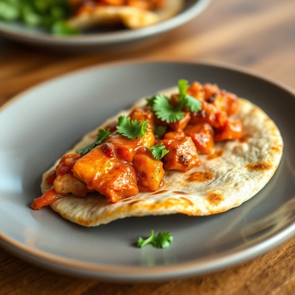 BBQ Chicken Flatbread on a plate