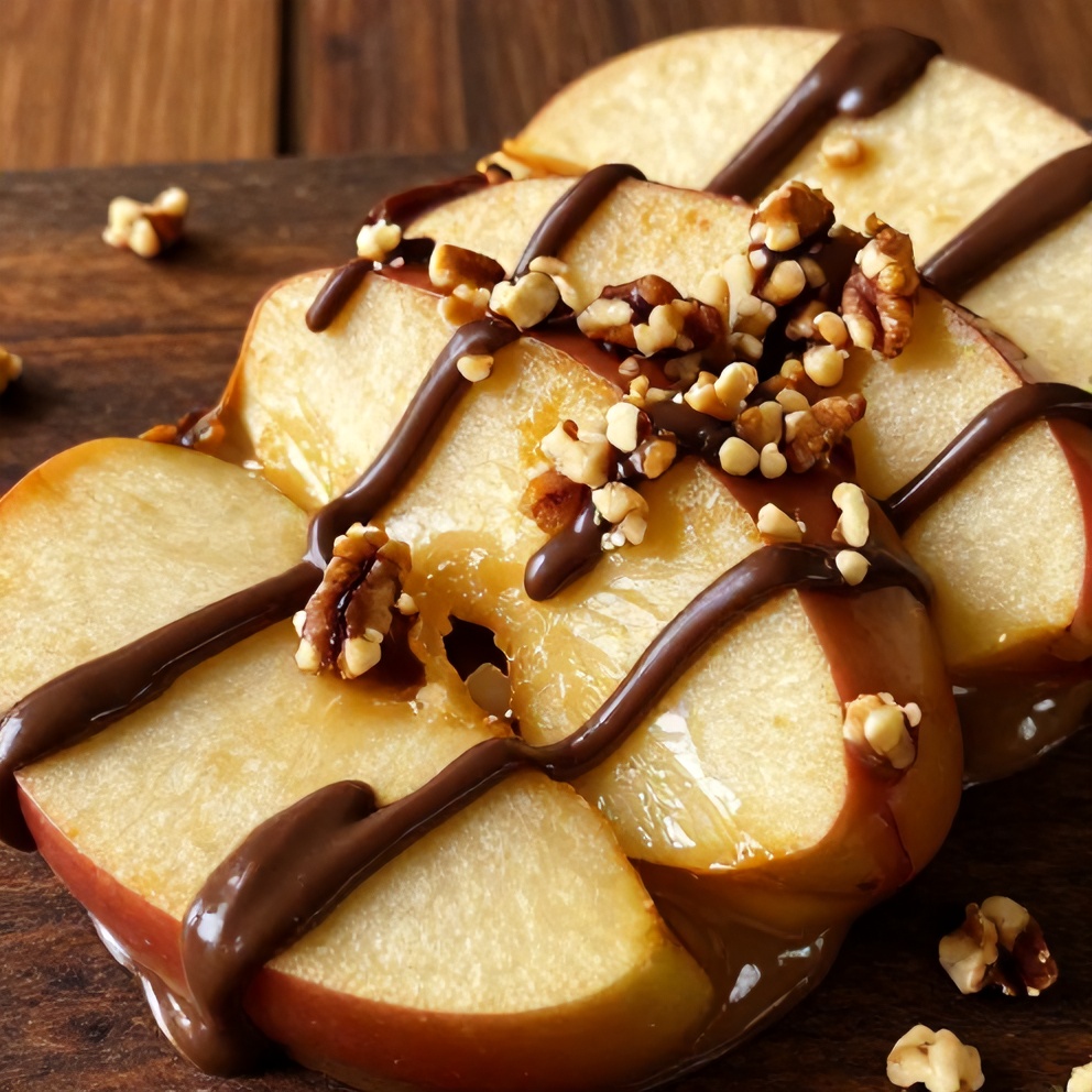 easy caramel apple slices