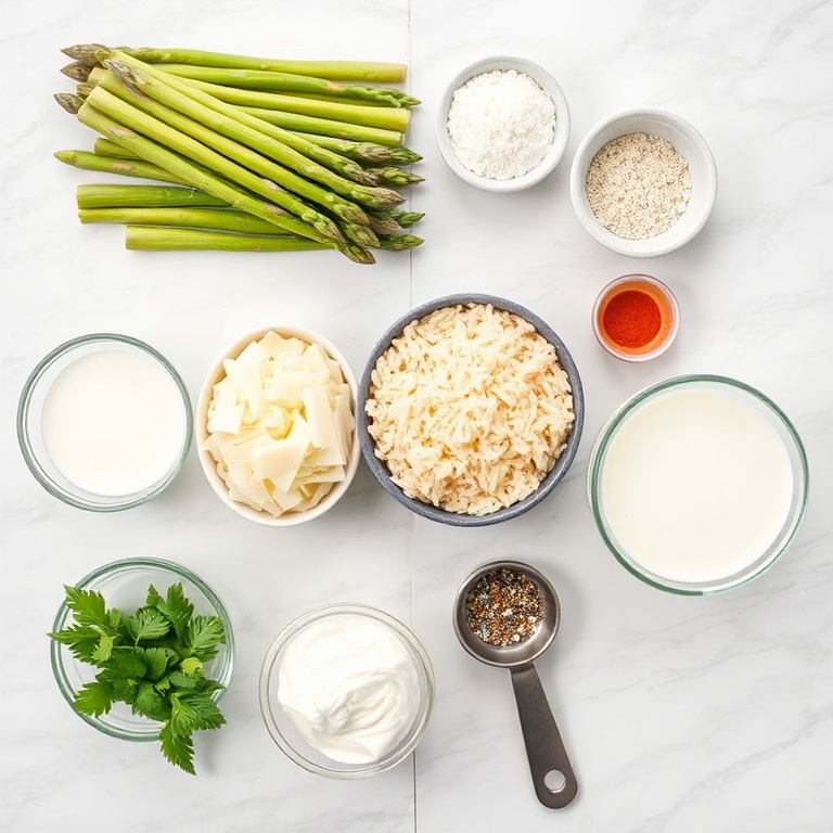 Raw Ingredients for Asparagus Casserole